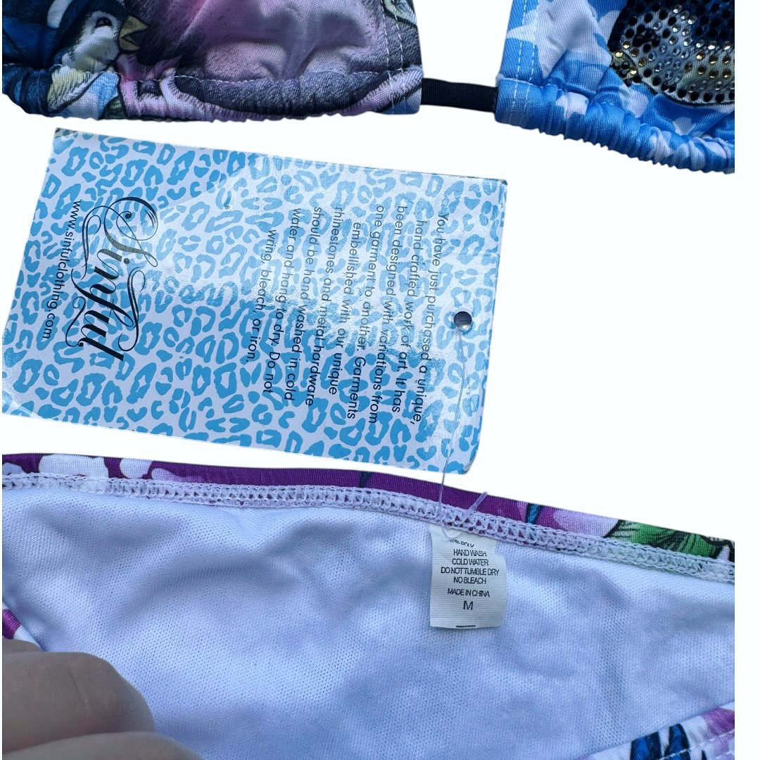 Women Triangle Bikini Set with creative graphic design StylebySassy