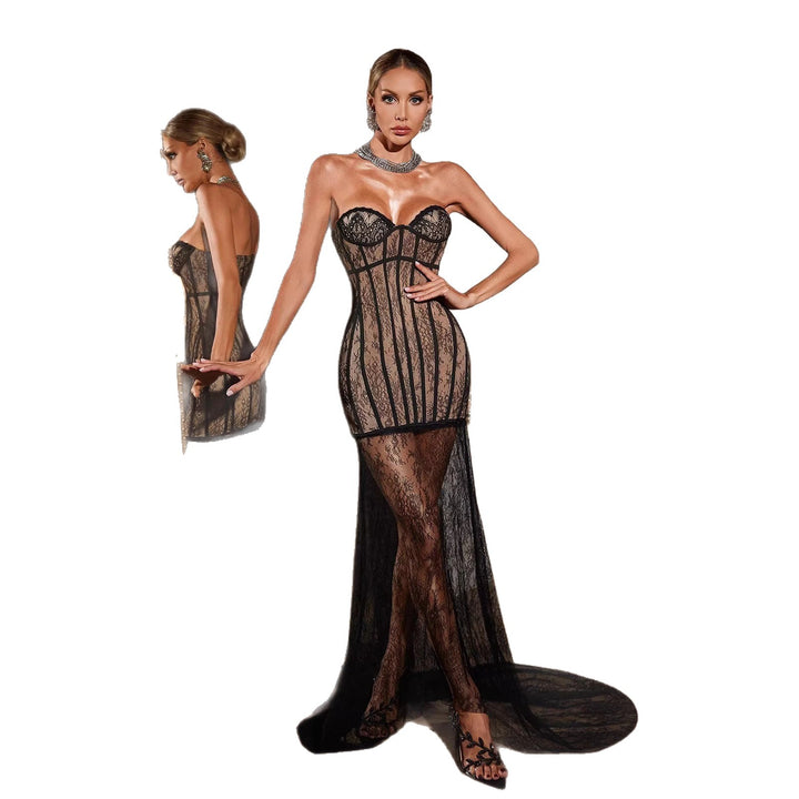 Women Sexy Lace Dress with Figure-Hugging Silhouette StylebySassy