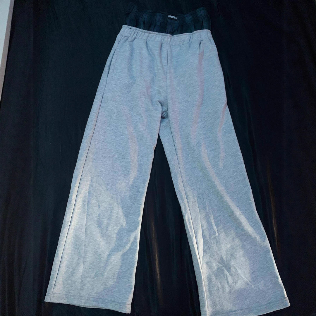 Women's casual jersey lounge pants with elastic waistband and wide leg StylebySassy