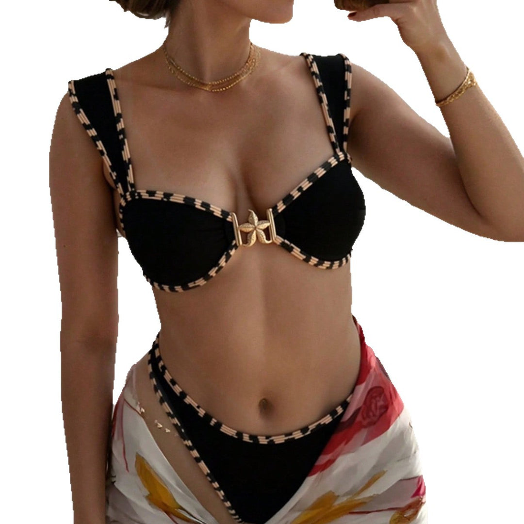 Ladies Bikini Top with stylish straps and decorative closure StylebySassy