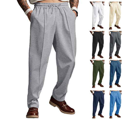 Men's sporty joggers with elastic waistband and front center seam StylebySassy