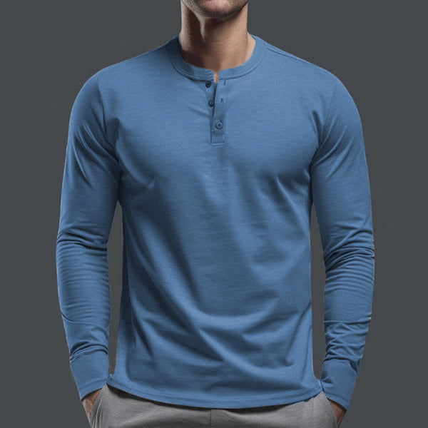 Men's long-sleeve shirt with button placket and slim fit StylebySassy