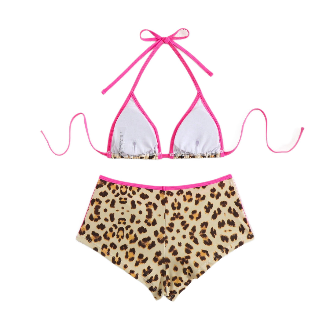Women's triangle bikini with eye-catching animal print and sporty cut StylebySassy