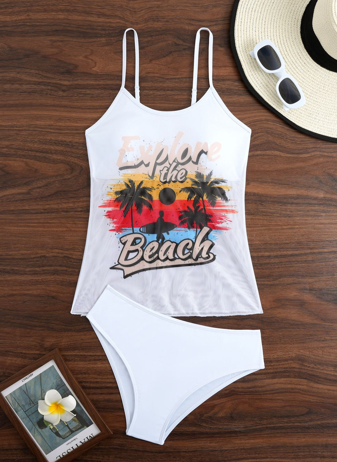 Women's Sporty Tankini Set with Trendy Print StylebySassy