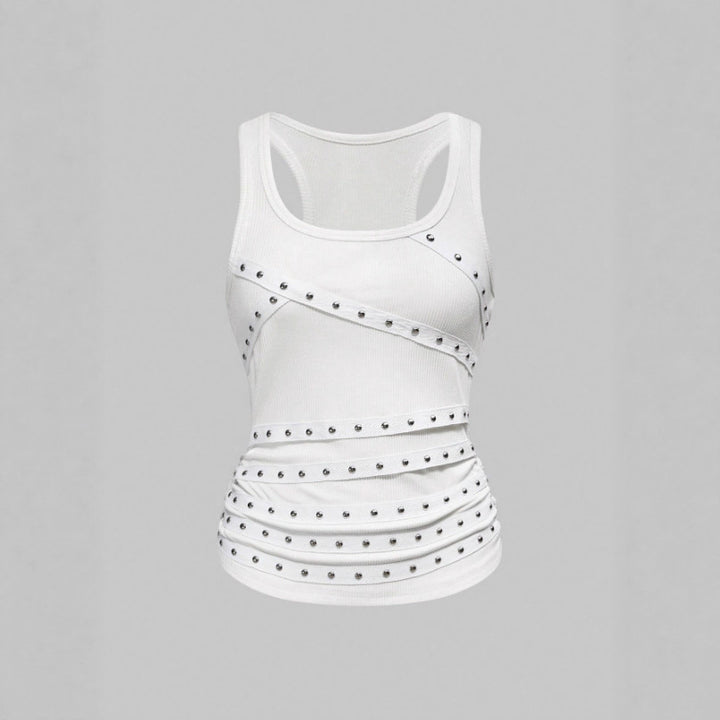 Women’s sporty top with fashionable stud details StylebySassy