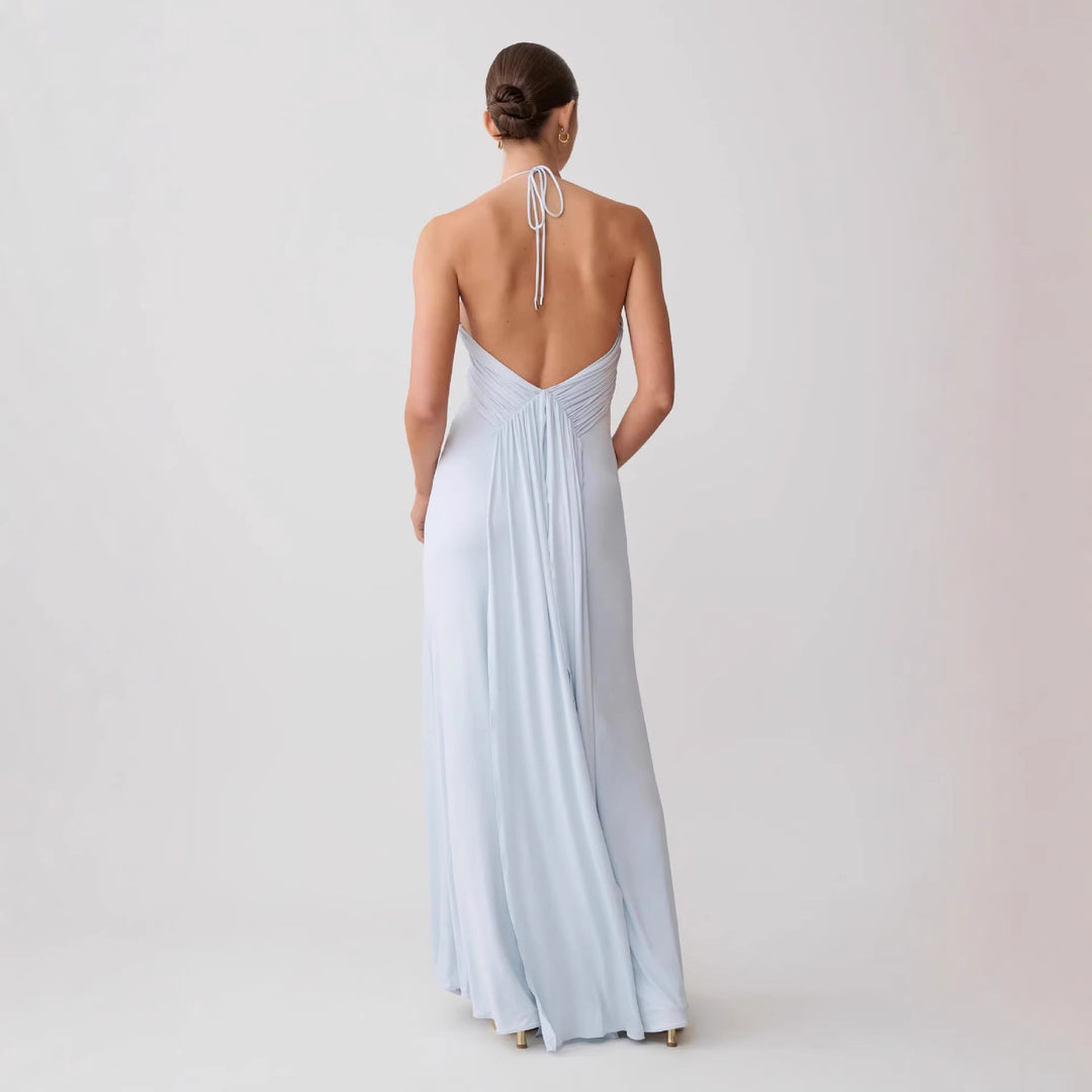 Women's maxi dress with sophisticated draping StylebySassy
