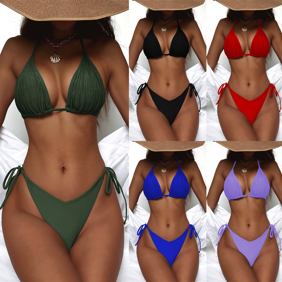 Women’s Triangle Bikini with fine ruffle detail StylebySassy