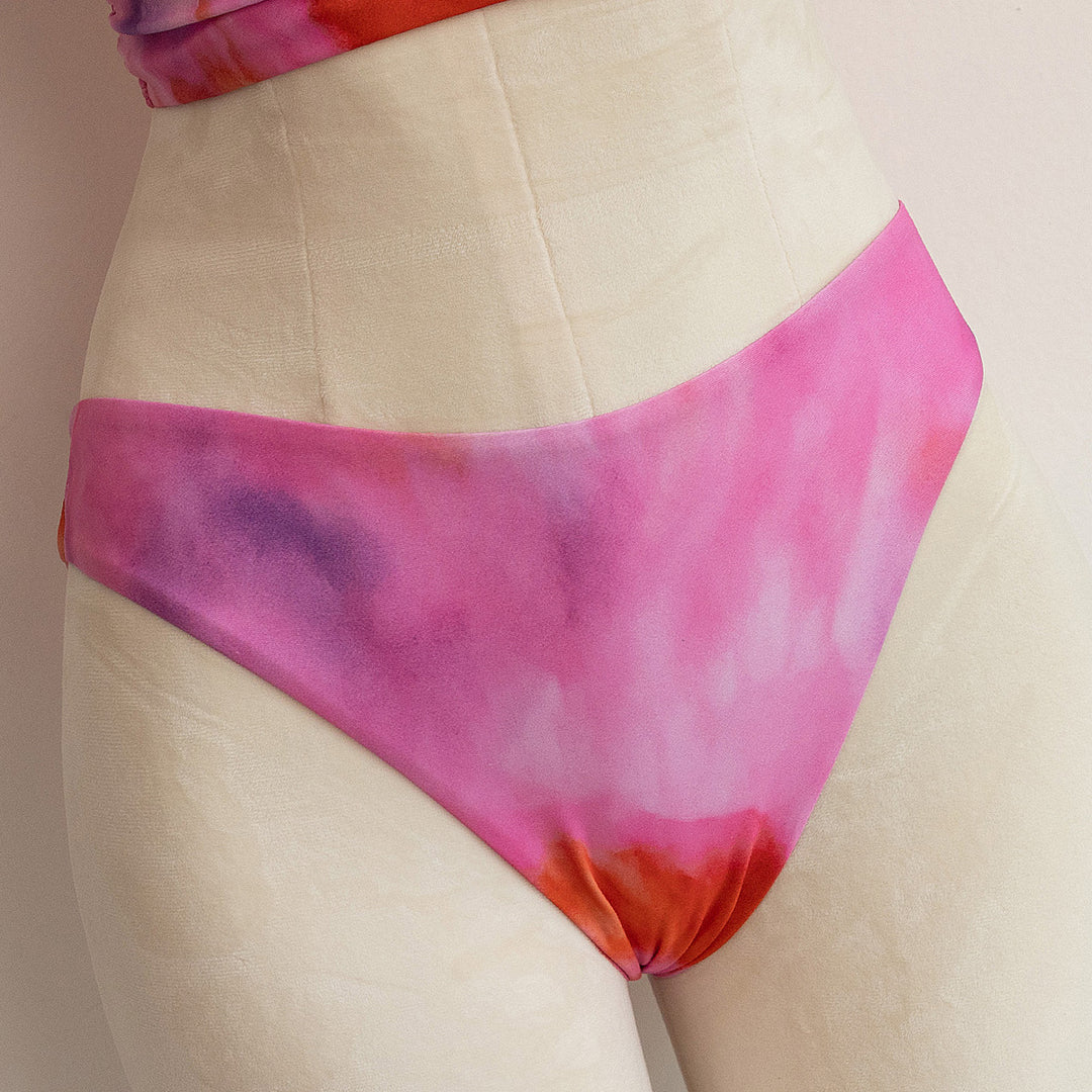Women's swimsuit set with asymmetrical ruffle and trendy top StylebySassy