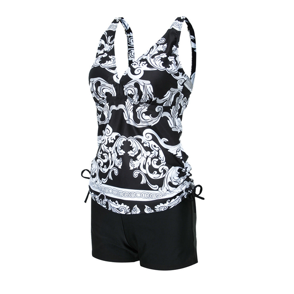 Women's Athletic Swimsuit with Decorative Top StylebySassy