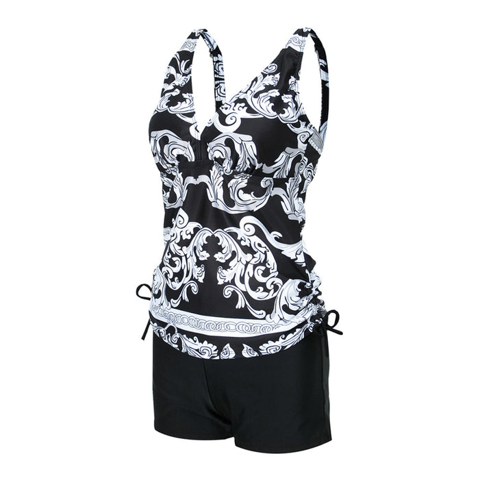 Women's Athletic Swimsuit with Decorative Top StylebySassy