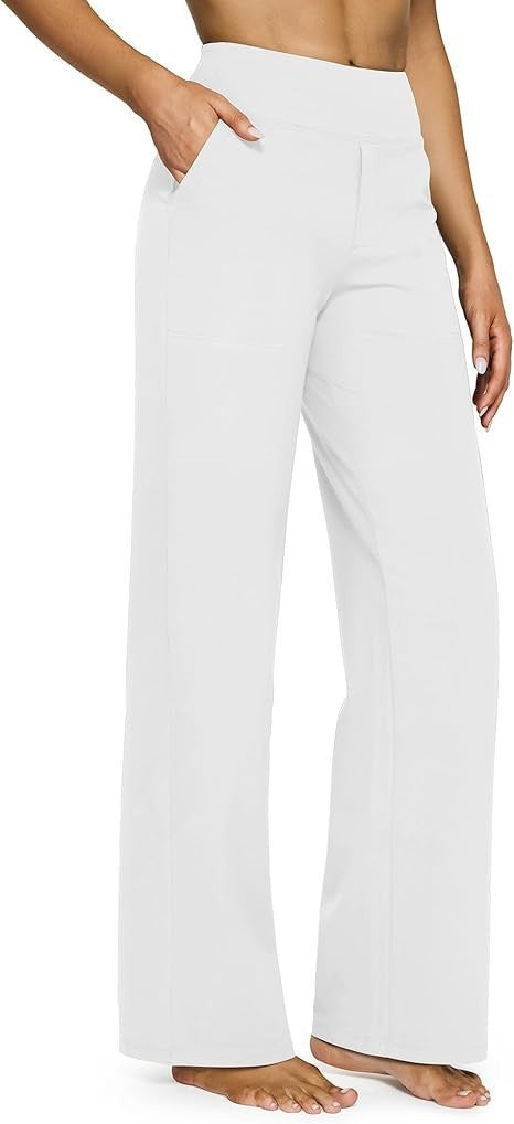 Women wide-cut Palazzo pants with high-cut comfort waistband and side pockets StylebySassy