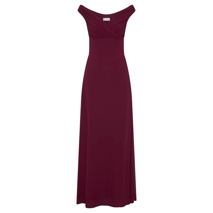 Women's Elegant Off-Shoulder Maxi Dress with Flowing Cut StylebySassy