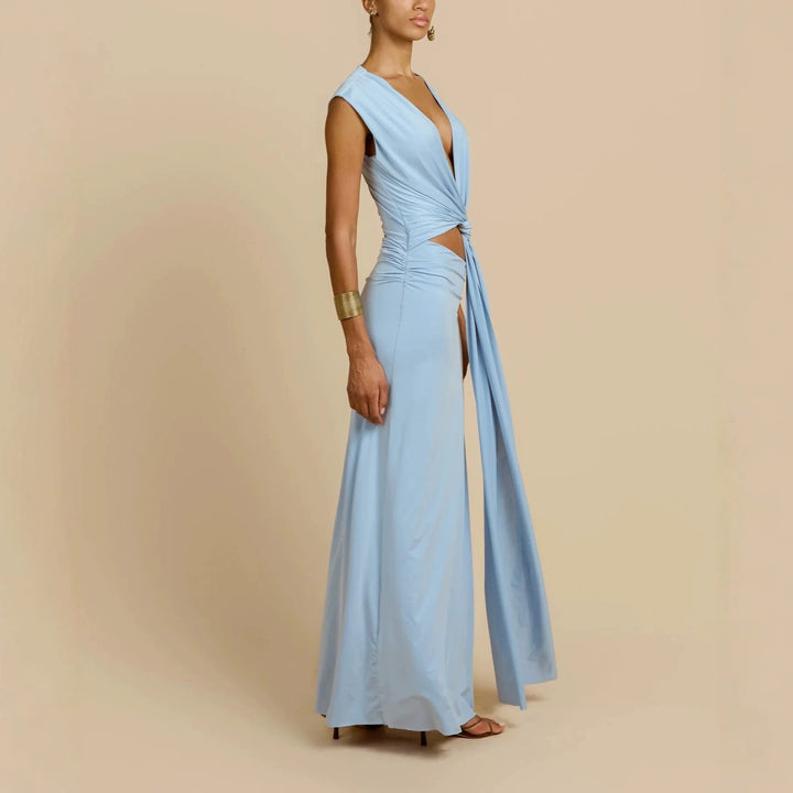 Women’s maxi dress with sophisticated wrap detail StylebySassy