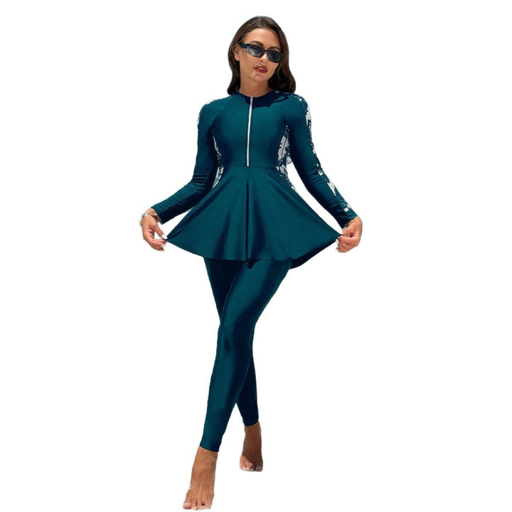 Ladies Sporty UV Protection Swimsuit with Trendy Ruffle StylebySassy