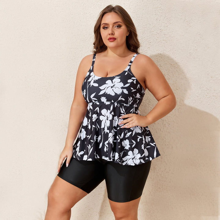 Ladies Tankini Set with stylish top and figure-hugging shorts StylebySassy