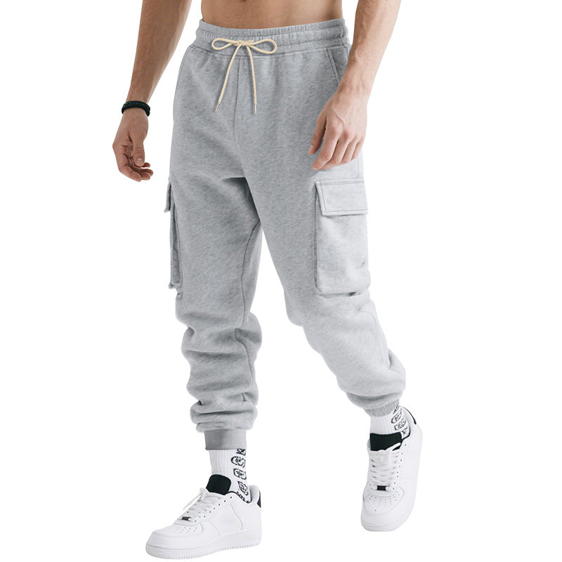 Men's nan multifunctional powerful jogging pants with generous flap pockets, elastic drawstring, and tapered leg ending StylebySassy