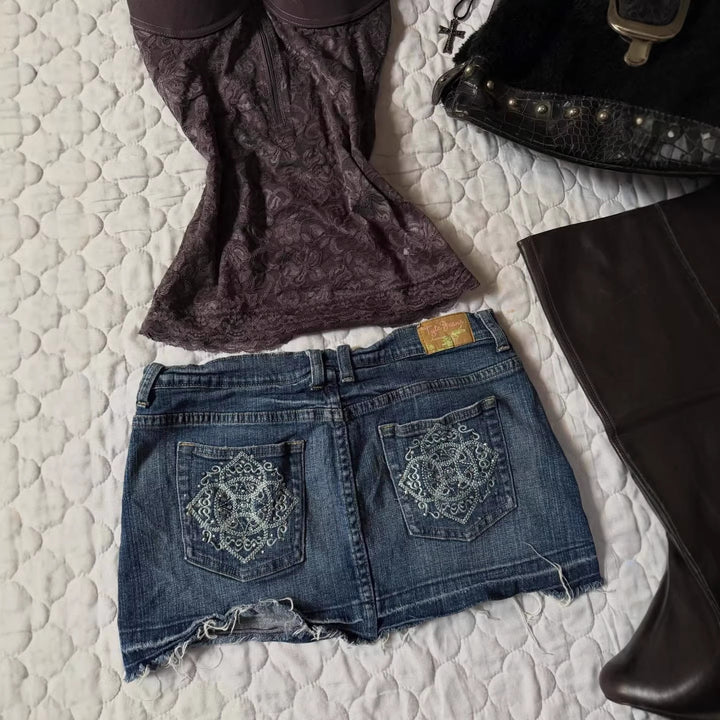 Women’s Vintage Style Denim Shorts StylebySassy