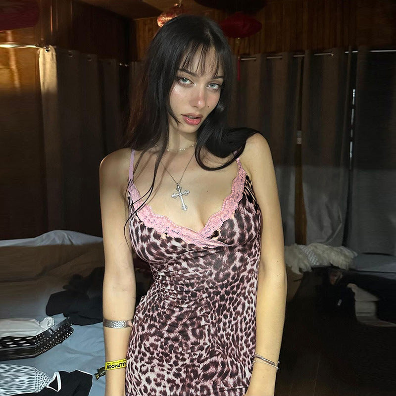Women's seductive mini dress with ruffle details and lace embellishments StylebySassy