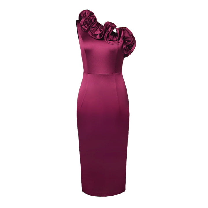 Women Elegant Cocktail Dress with Voluminous Ruffles StylebySassy