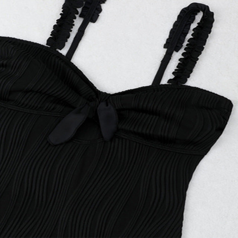Women One-Piece Swimsuit with Textured Ribbed Surface StylebySassy