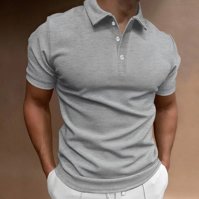 Men's slim fit stretch polo shirt with kent collar and elastic hem StylebySassy
