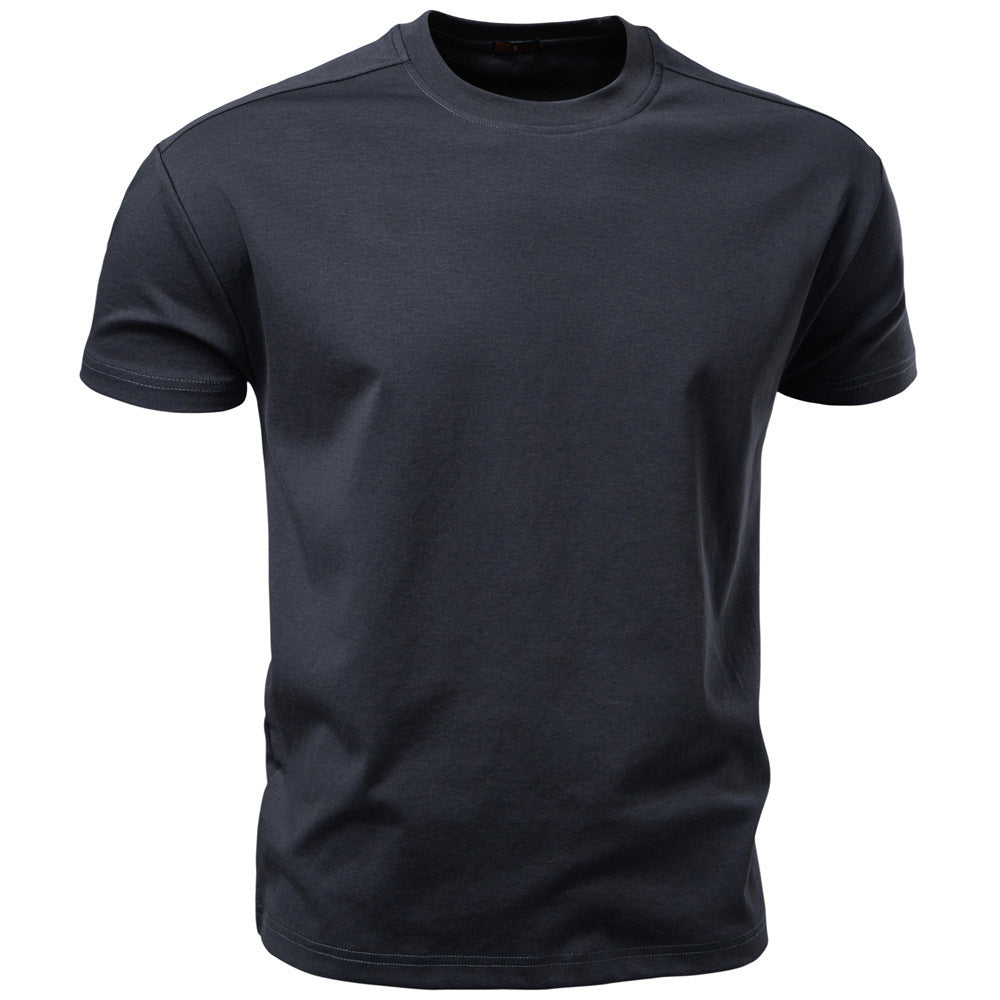 Men's nano classic cotton jersey round neck shirt with reinforced collar StylebySassy