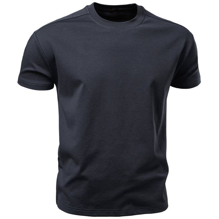 Men's nano classic cotton jersey round neck shirt with reinforced collar StylebySassy