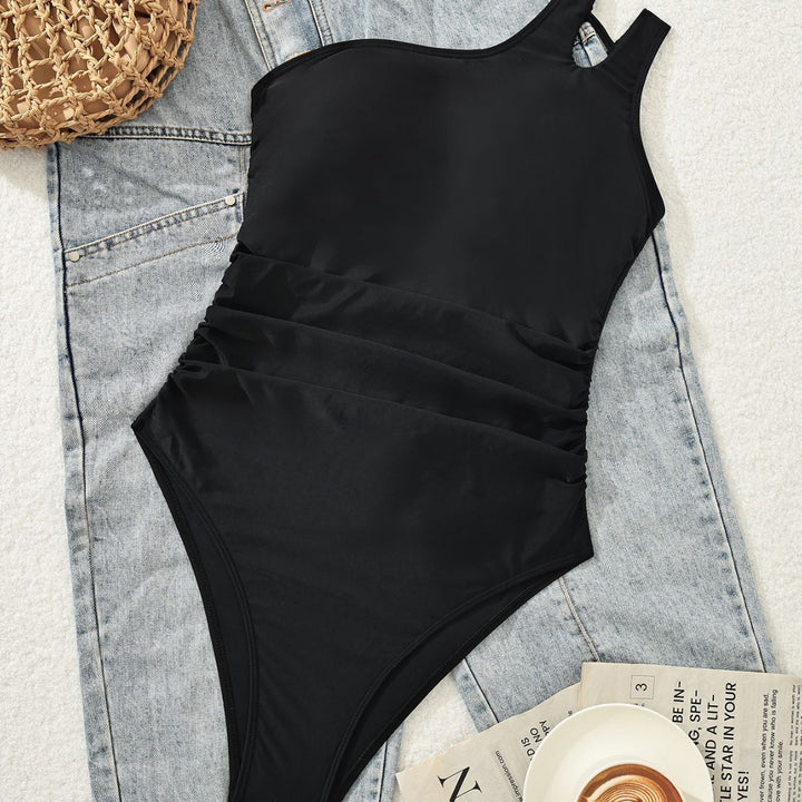 Women One-Sided Elegant Swimsuit StylebySassy