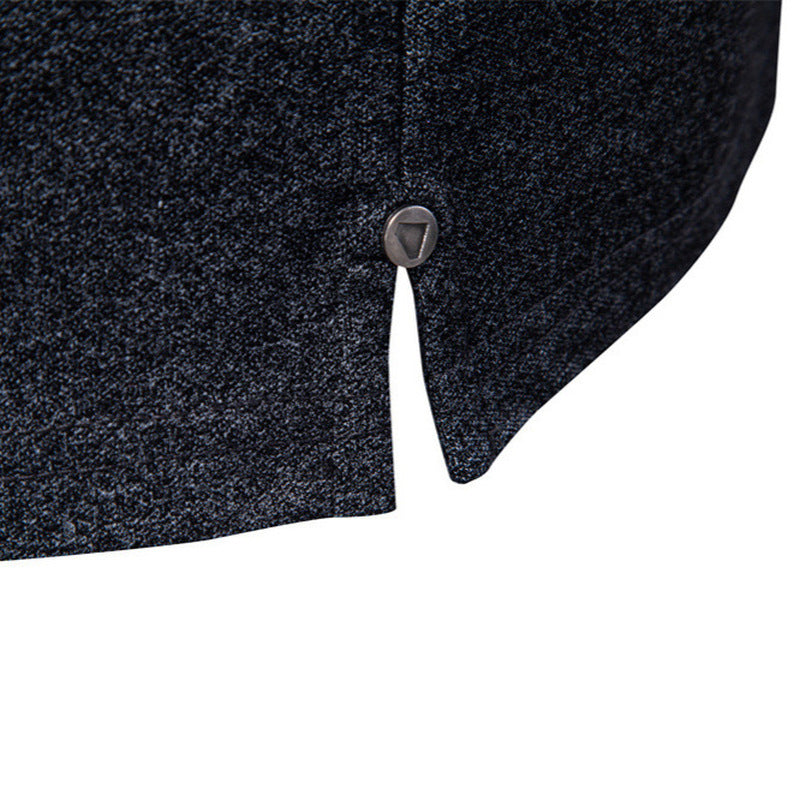 Men's breathable short-sleeved polo shirt with half-high zipper and piqué texture StylebySassy