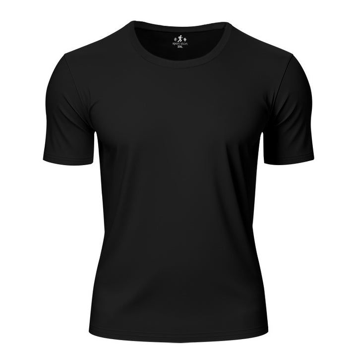 Men's lightweight short sleeve functional shirt with round neck, quick-drying stretch fabric and flat seams StylebySassy