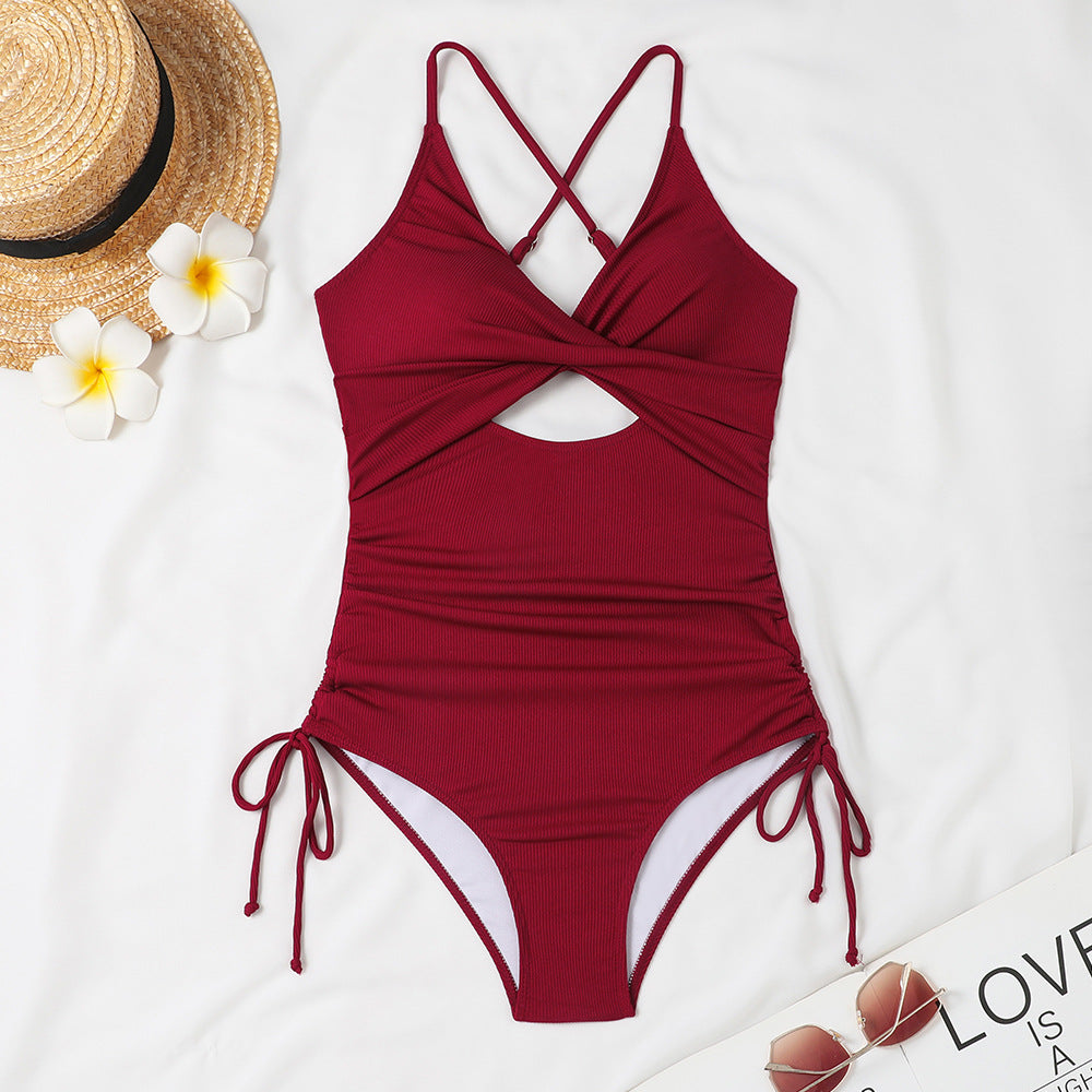 Women's One-Piece Swimsuit with Exciting Cut-Out and Adjustable Straps StylebySassy