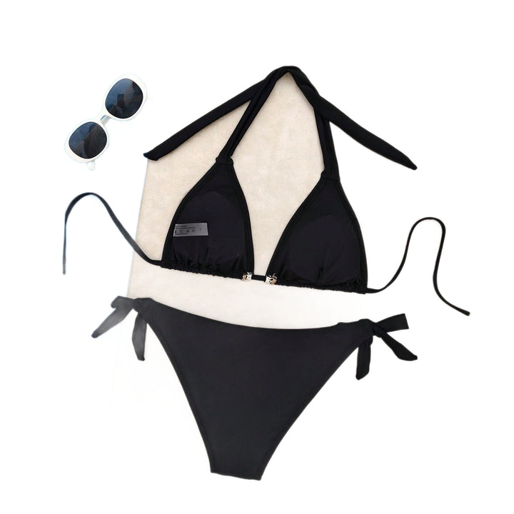 Women's triangle bikini with decorative shells and lace StylebySassy