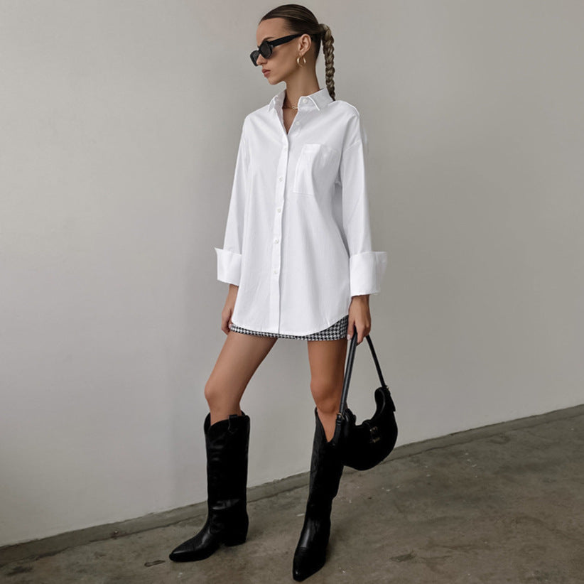 Women's Oversized Shirt Blouse made of high-quality Cotton StylebySassy