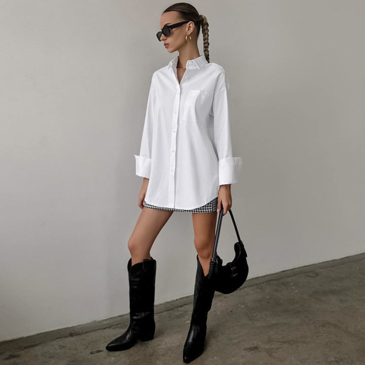 Women's Oversized Shirt Blouse made of high-quality Cotton StylebySassy