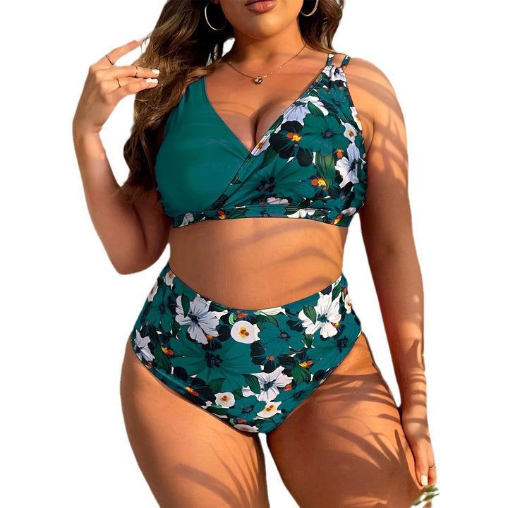 Women High-Cut Floral Bikini Set with Wrap Top StylebySassy