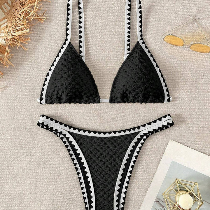 Women's Triangle Bikini with sophisticated crochet pattern StylebySassy