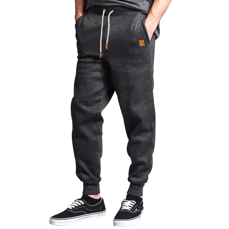 Men's nan Relax pants made of heavy sweat with drawstring and ribbed ankle cuffs StylebySassy