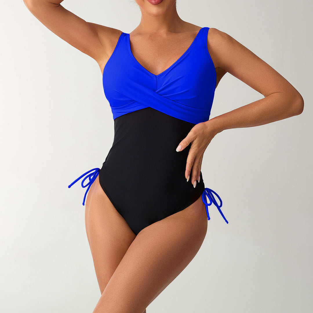 Women's One-Piece Swimsuit with Integrated Wrap Design StylebySassy