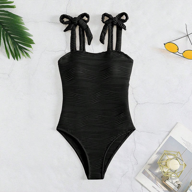 Women's One-Piece Swimsuit with Elegant Gathered Detail