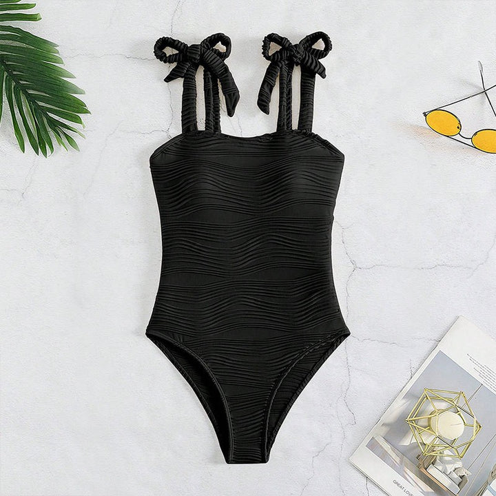 Women's One-Piece Swimsuit with Elegant Gathered Detail