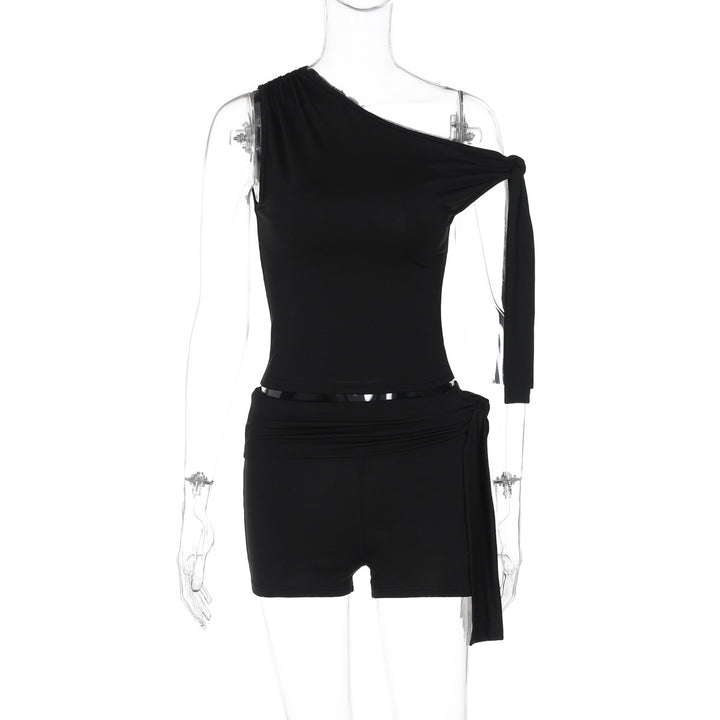 Women's trendy top with asymmetrical cut and chiffon material StylebySassy