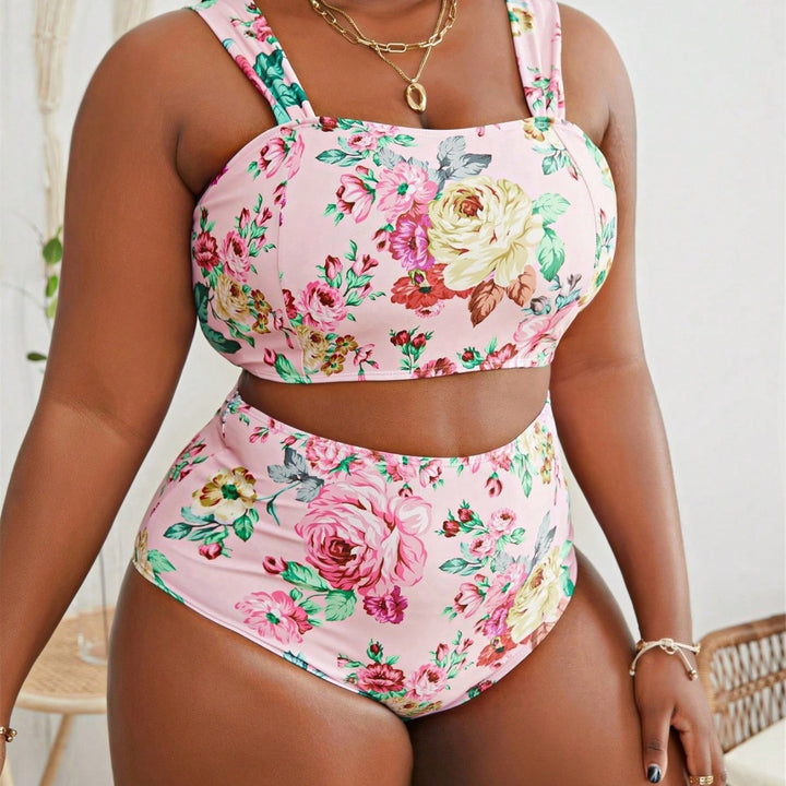 Women's High-Waisted Bikini Set with Floral Design StylebySassy