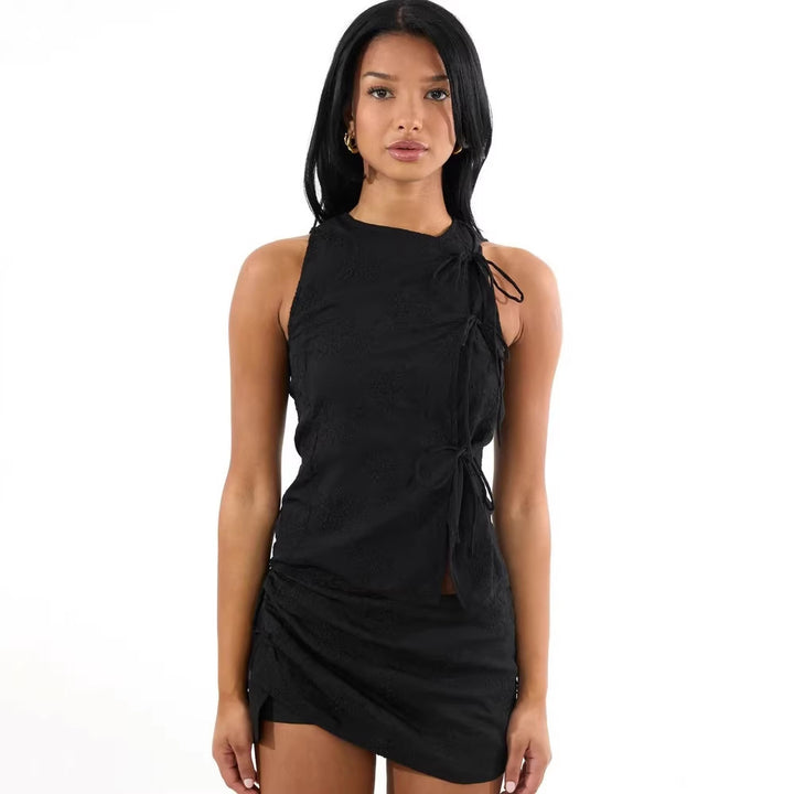 Ladies Playful Wrap Dress with Side Ruffle Details StylebySassy