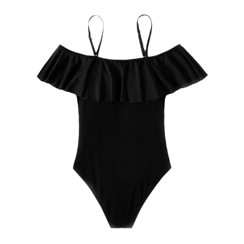 Women's elegant one-piece swimsuit with ruffle details StylebySassy
