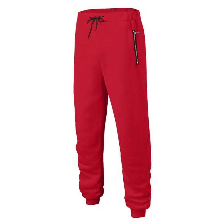 Men's comfortable jogging pants with elastic waistband drawstring tapered legs and side zip pockets StylebySassy