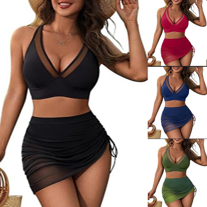 Women's bikini set with sophisticated cut-outs and trendy leopard print StylebySassy