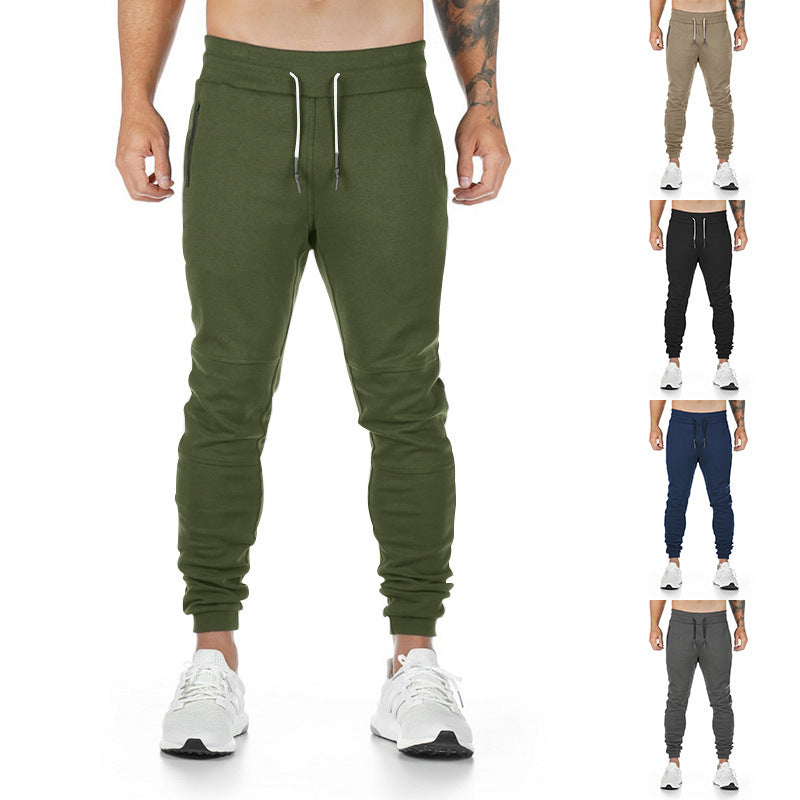 Men's narrow cut sport jogging pants with ergonomic knee inserts, comfort waistband, and drawstring StylebySassy