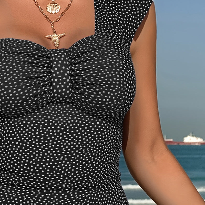 Women's One-Piece Swimsuit with Asymmetrical Cut and Ruffle Detail StylebySassy