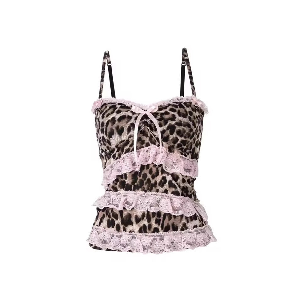 Women's Ruffle Top with Leopard Print StylebySassy