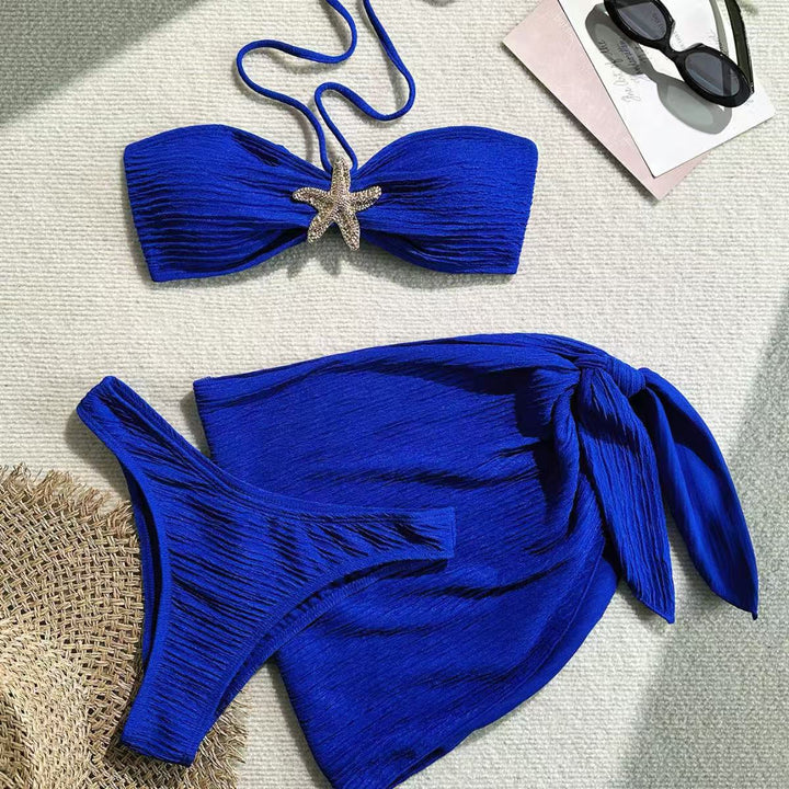 Ladies bandeau bikini with stylish wrap towel StylebySassy